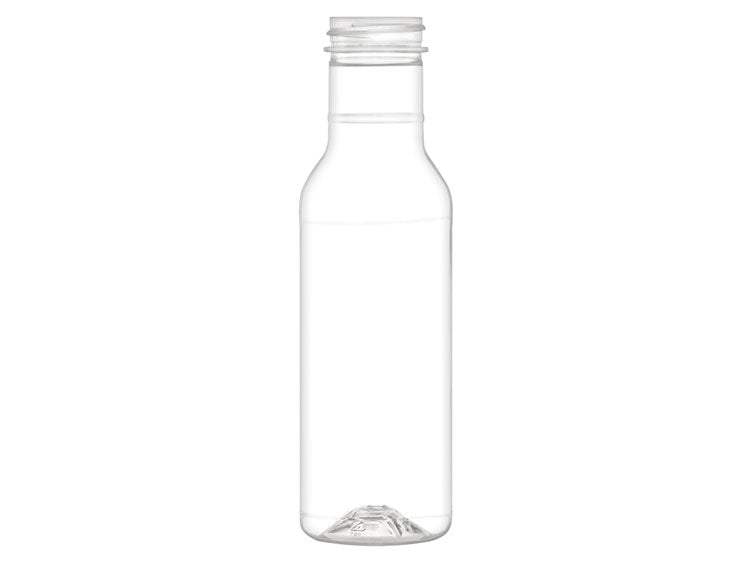 Bouteille de Jus ou Sauce en plastic transparent de 12 oz (355ml) 38/400 SKU:BSB-227
