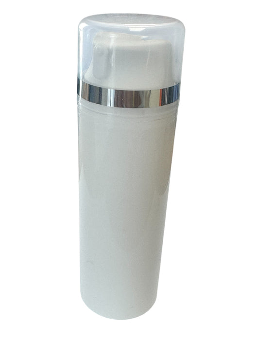 150ML White Airless Bottle with Overcap | BSB-228