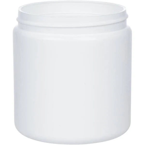 Pot en PEHD blanc de 8 once (8oz) 70/400 | SKU: BSJ-031