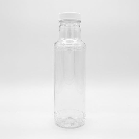 12oz Clear PET Parker Juice and Beverage Bottle with 38/400 Lined Cap | SKU: BSB-209