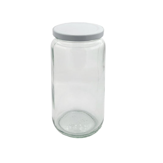 250ml Glass Tall Cylinder Jar with Metal Cap | SKU:BSJ-078