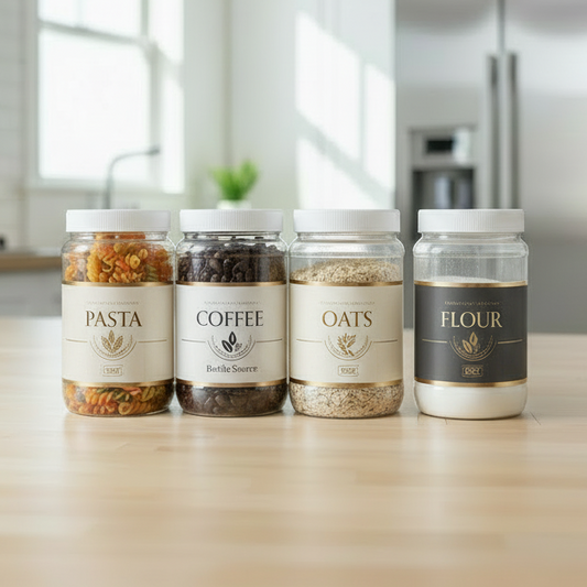 48oz / 1.5L Clear Pet Jar with 110MM White Cap | SKU: Promo-Misc