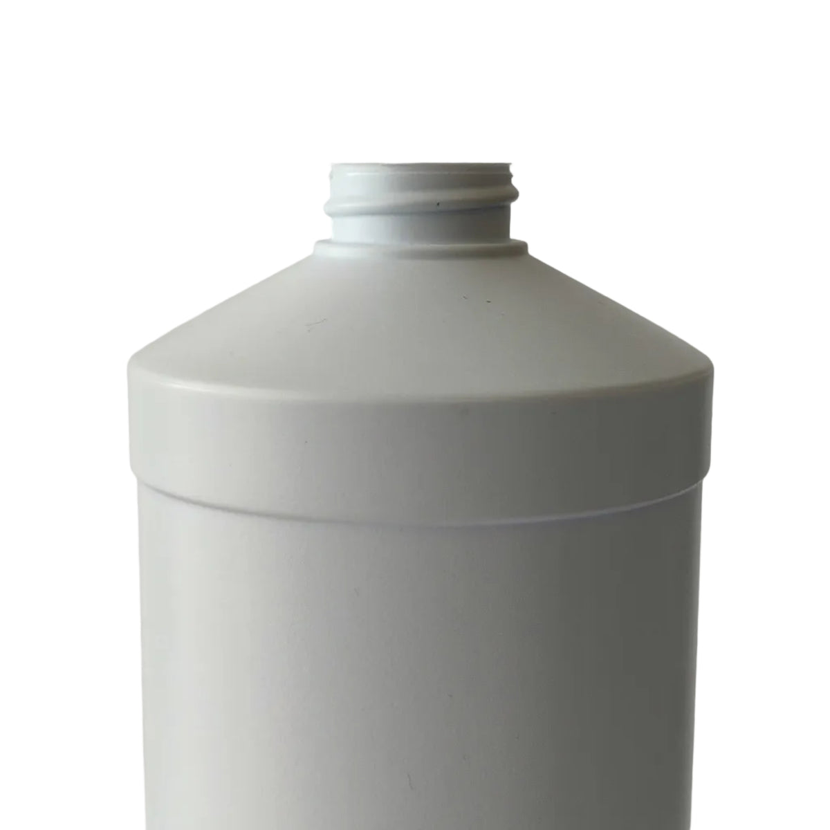 plastic 1LT HDPE White Cylinder Bottle 28/400, by Bottle Source Corporation.