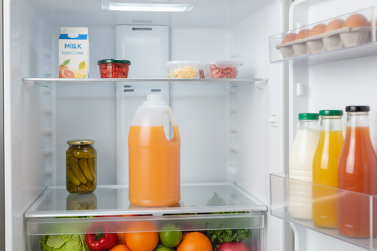 1LT Natural HDPE Bell Round Handle Bottle 28/400 | SKU: BSB-164