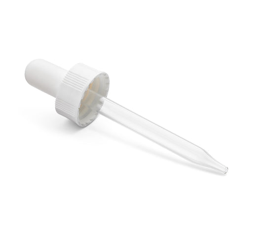 20/400 White Glass Dropper (2oz)  SKU:BSC-196