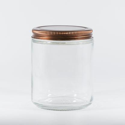 Bocal en verre transparent de 8 oz 70/400 SKU:BSJ-036