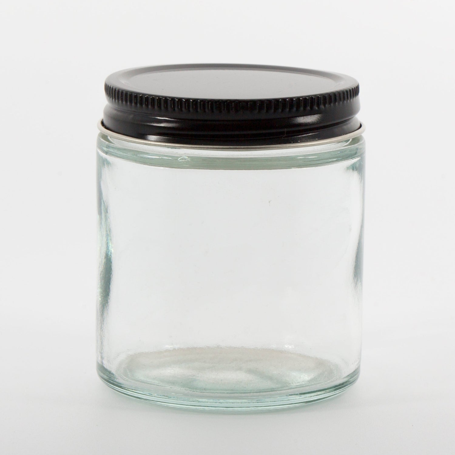 4oz Clear Candle Set with Black Lid