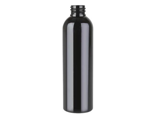 Bouteille ronde Cosmo Bullet PET noire de 4 oz 20/410 SKU:BSB-173