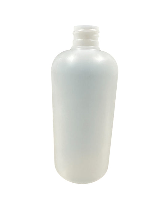 500ml Natural HDPE Boston Round 28/410   SKU:BSB-075