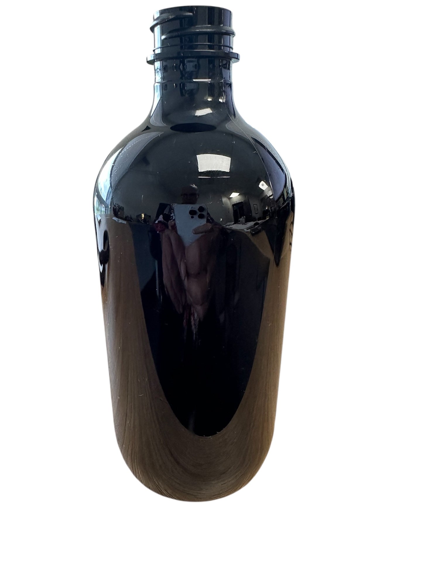 500ml Amber PET Boston Metric Round 28/400 Bottle | SKU:BSB-146