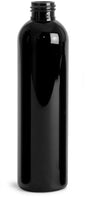Bouteille ronde Cosmo PET noire de 8 oz 24/410 SKU:BSB-158
