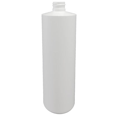 16oz (500ml) White HDPE Cylinder 24/410   SKU:BSB-104