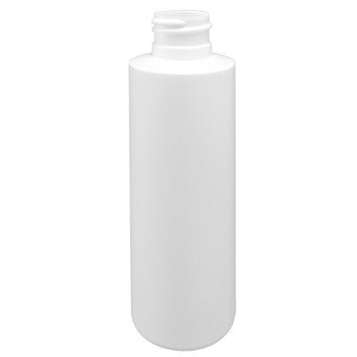 4oz White HDPE Cylinder 24/410   SKU:BSB-010