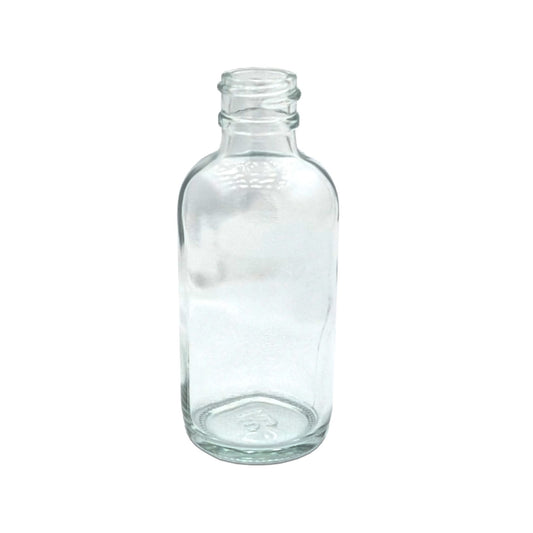 2oz Clear Glass Boston Round 20/400   SKU:BSB-016