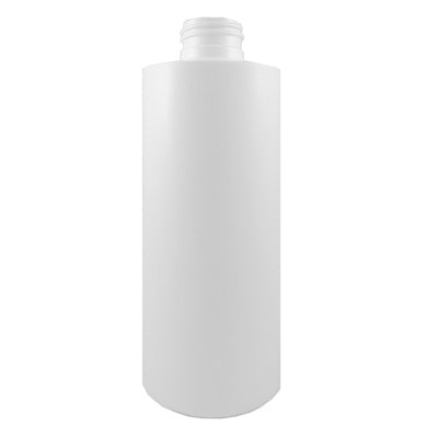 8oz White HDPE Cylinder 24/410     SKU:BSB-023