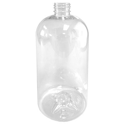 Bouteille ronde Boston PET transparente de 16 oz 24/410 SKU:BSB-056