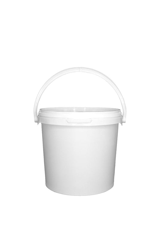 3.8L White Pail With Cover   SKU:BSB-057