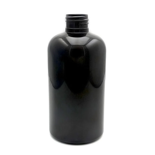 Bouteille ronde Boston PET noire de 4 oz 20/410 SKU:BSB-112