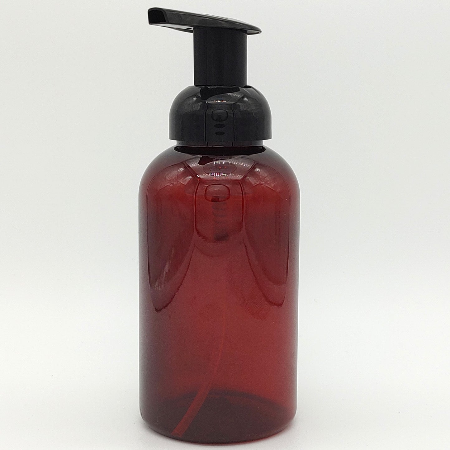 12oz Amber PET Foamer Bottle with Black Foaming Pump | SKU: BSB-170