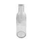 Bouteille en verre transparent de 12 oz avec bouchon blanc 38/400 (355 ml) SKU:BSB-176