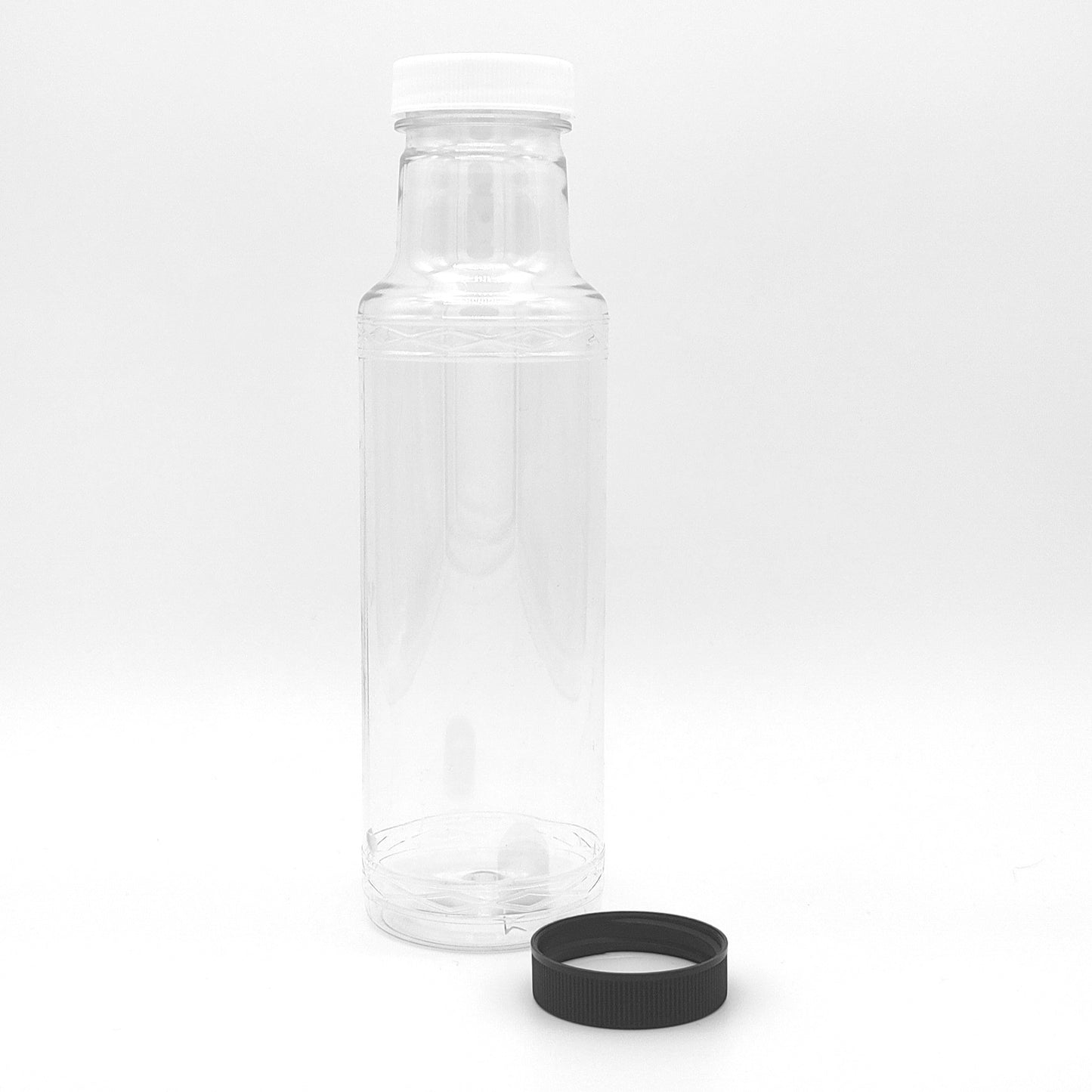 12oz Clear PET Parker Juice and Beverage Bottle with 38/400 Lined Cap  | SKU: BSB-209