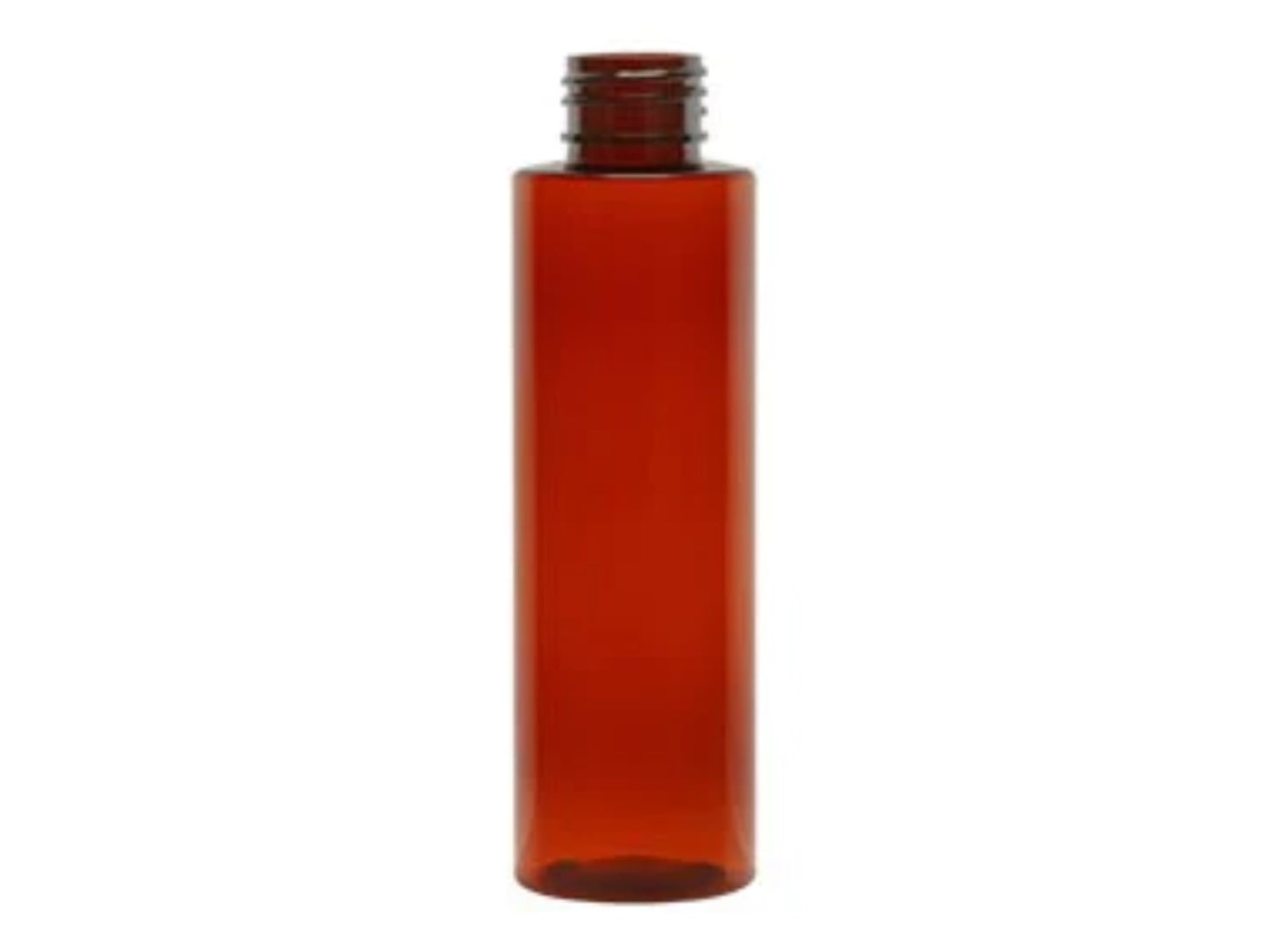 4oz Amber PET Cylinder 24/410   SKU:BSB-210