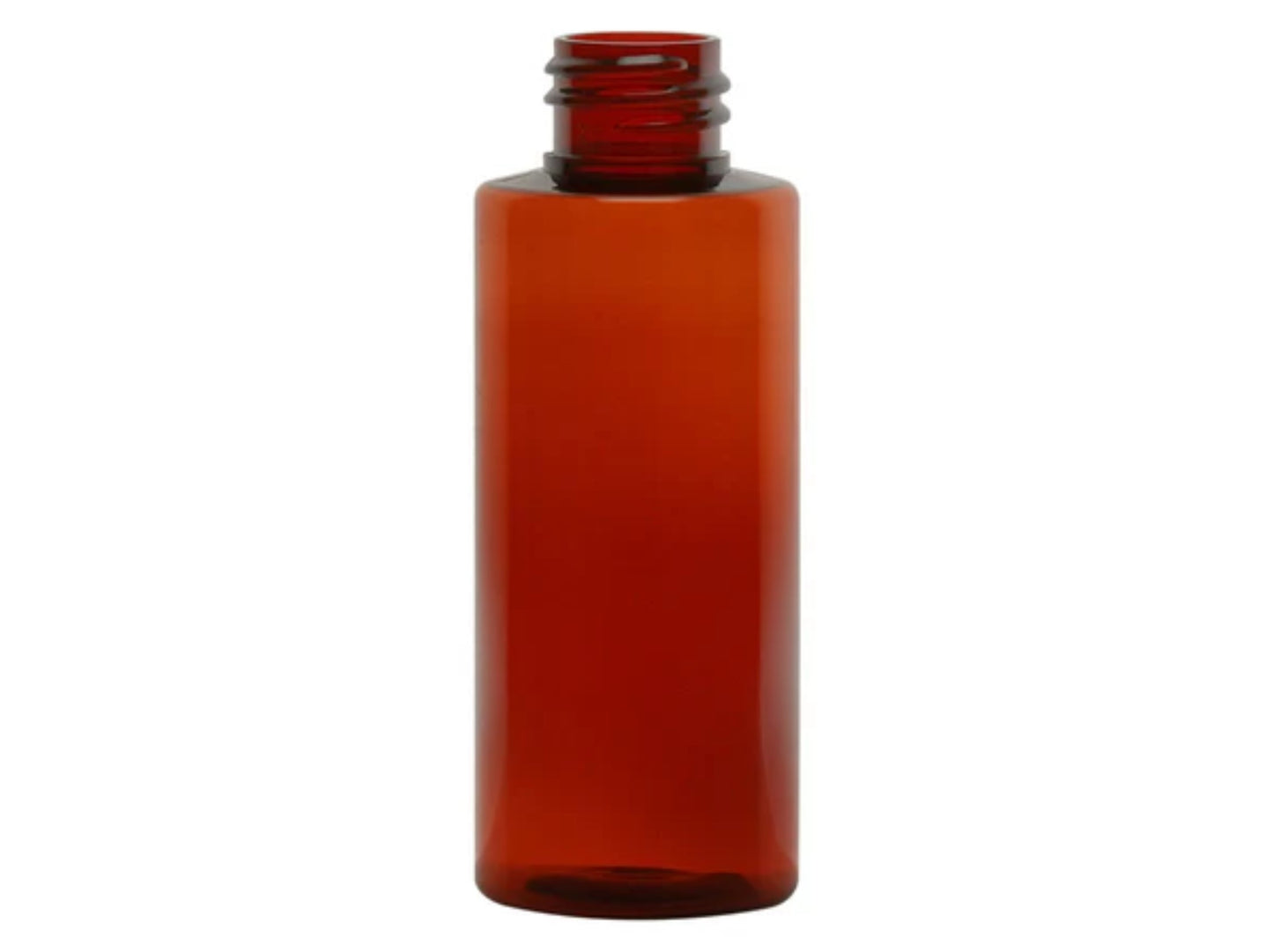 2oz Amber PET Cylinder 20/410   SKU:BSB-213