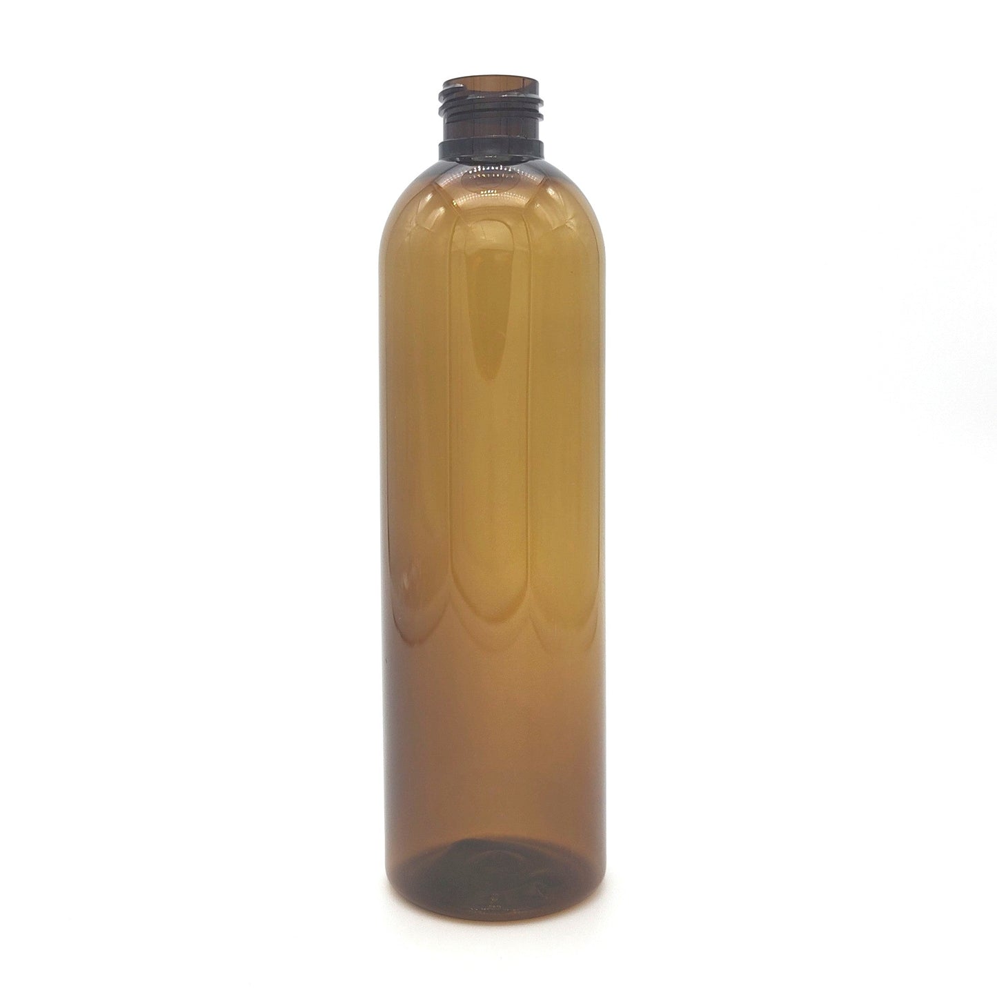 10oz (300ml) Amber PET Bullet/Cosmo Round Bottle 24/410 | SKU: BSB-218