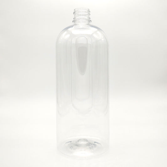 32oz (1L) Clear Pet Boston Round Bottle 28/410 | SKU: BSB-221