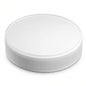 White ribbed lined cap from Bottle Source Corporation, 89/400 size, showing the textured exterior and lined interior design.