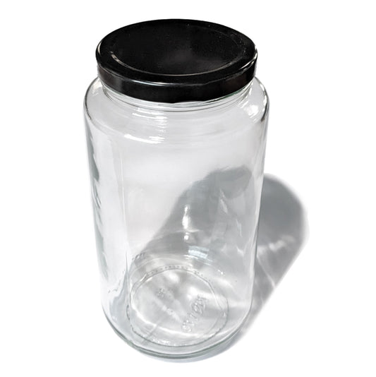 Bocal en verre transparent de 750 ml avec bouchon SKU:BSJ-009