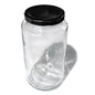 Bocal en verre transparent de 750 ml avec bouchon SKU:BSJ-009