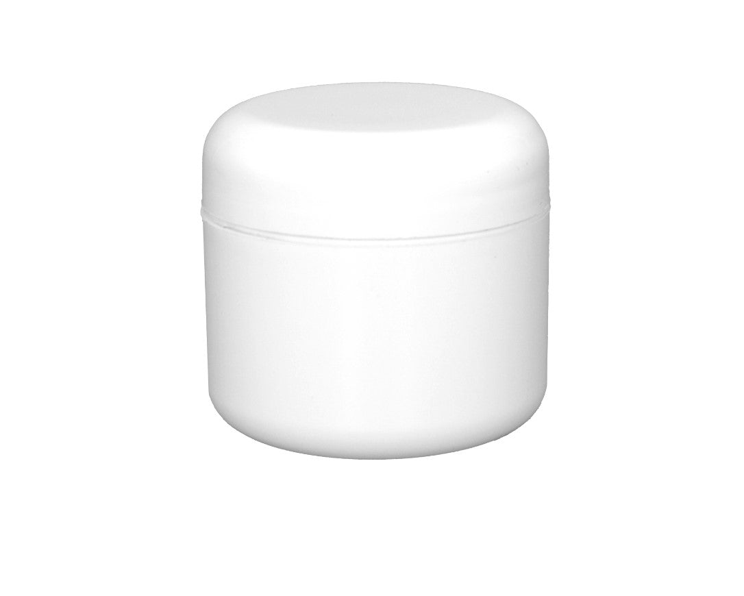 1oz White PP Double Wall Jar with 53/400 Dome Cap | SKU: BSJ-017