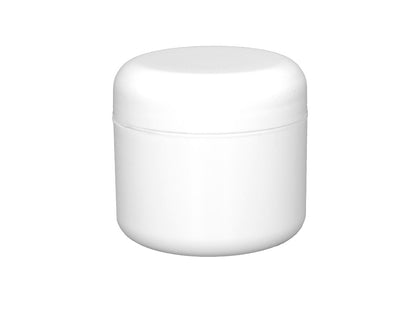 1oz White PP Double Wall Jar with 53/400 Dome Cap | SKU: BSJ-017