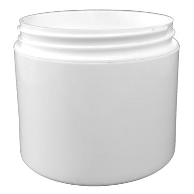 Bocal rond à double paroi en PP blanc de 4 oz 70/400 avec bouchon SKU:BSJ-019