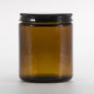 8oz Amber Glass Candle Jar with 70/400 Metal Lid | SKU: BSJ-034