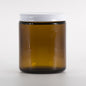 8oz Amber Glass Candle Jar with 70/400 Metal Lid | SKU: BSJ-034