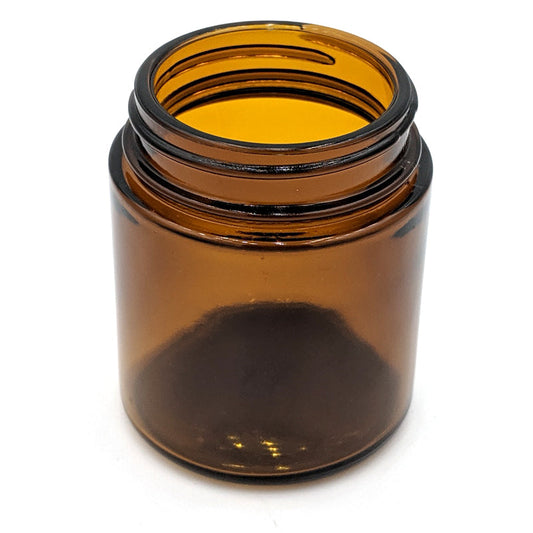 8oz Amber Glass Jar 70/400 | SKU: BSJ-034