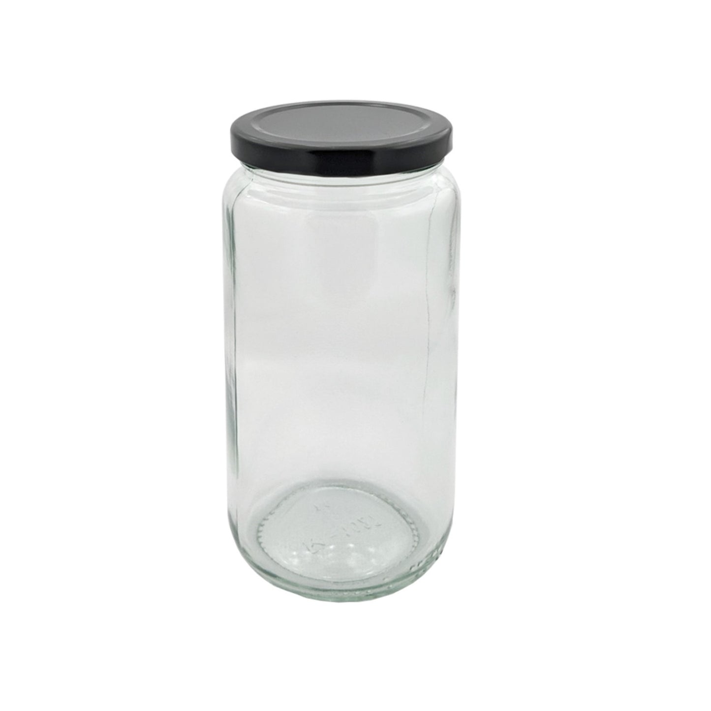 Bocal cylindrique haut en verre de 250 ml avec bouchon en métal SKU:BSJ-078