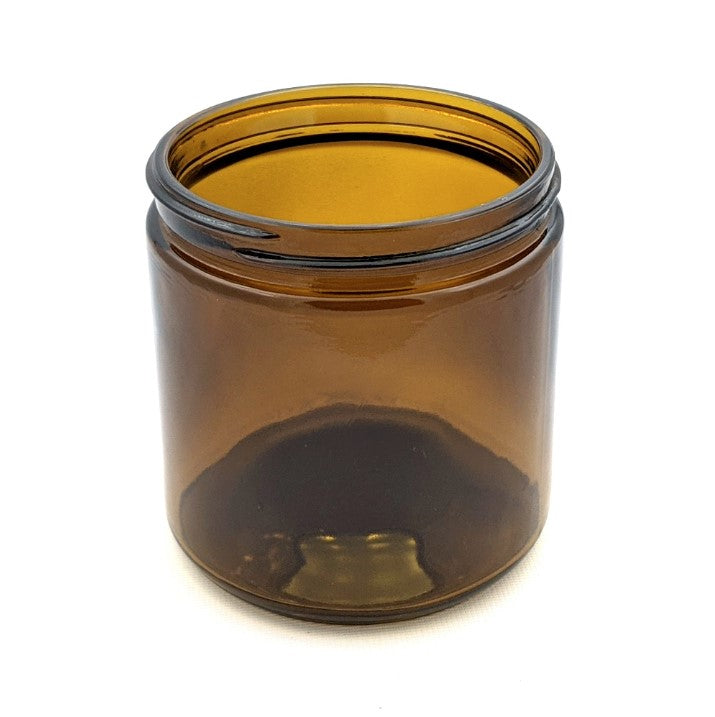 16oz Amber Glass Jar 89/400 | SKU: BSJ-087