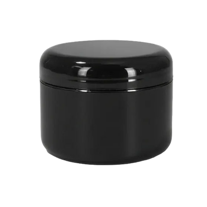 8oz Black PP Double Wall Round Base Jar with 89/400 Dome Cap | SKU: BSJ-092