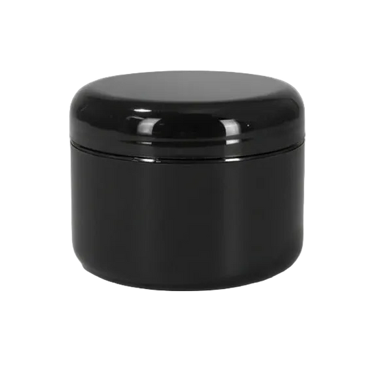 8oz Black PP Double Wall Round Base Jar with 89/400 Dome Cap | SKU: BSJ-092