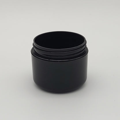 2oz Black PP Double Wall Round Base Jar with 58/400 Dome Cap | SKU: BSJ-007