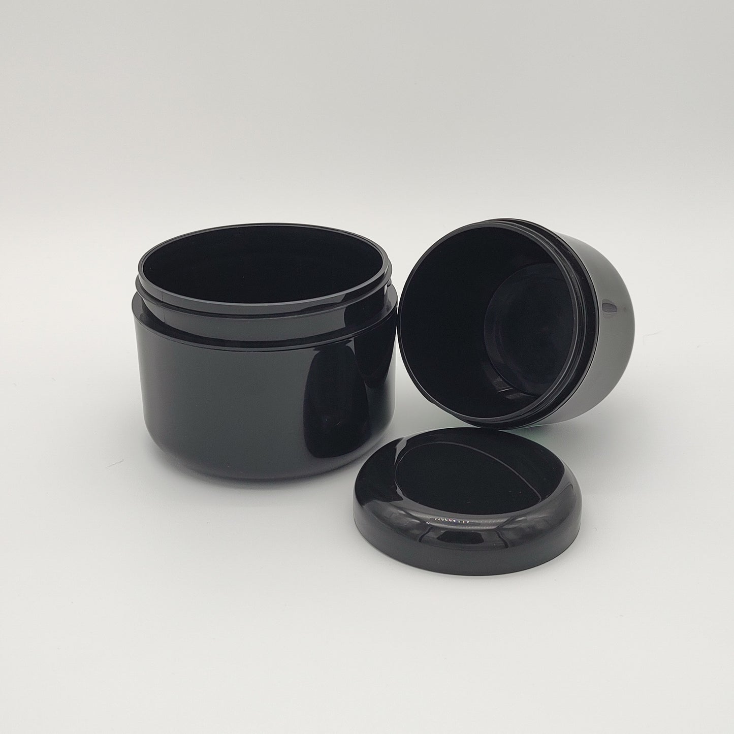 4oz Black PP Double Wall Round Base Jar with 70/400 Dome Cap | SKU: BSJ-091