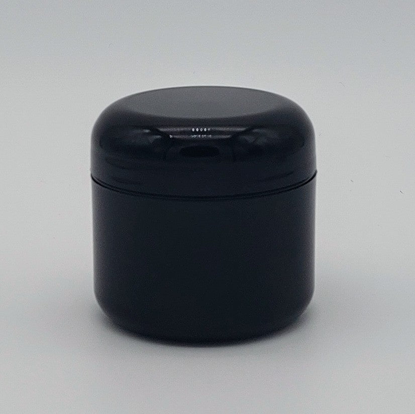 2oz Black PP Double Wall Round Base Jar with 58/400 Dome Cap | SKU: BSJ-007