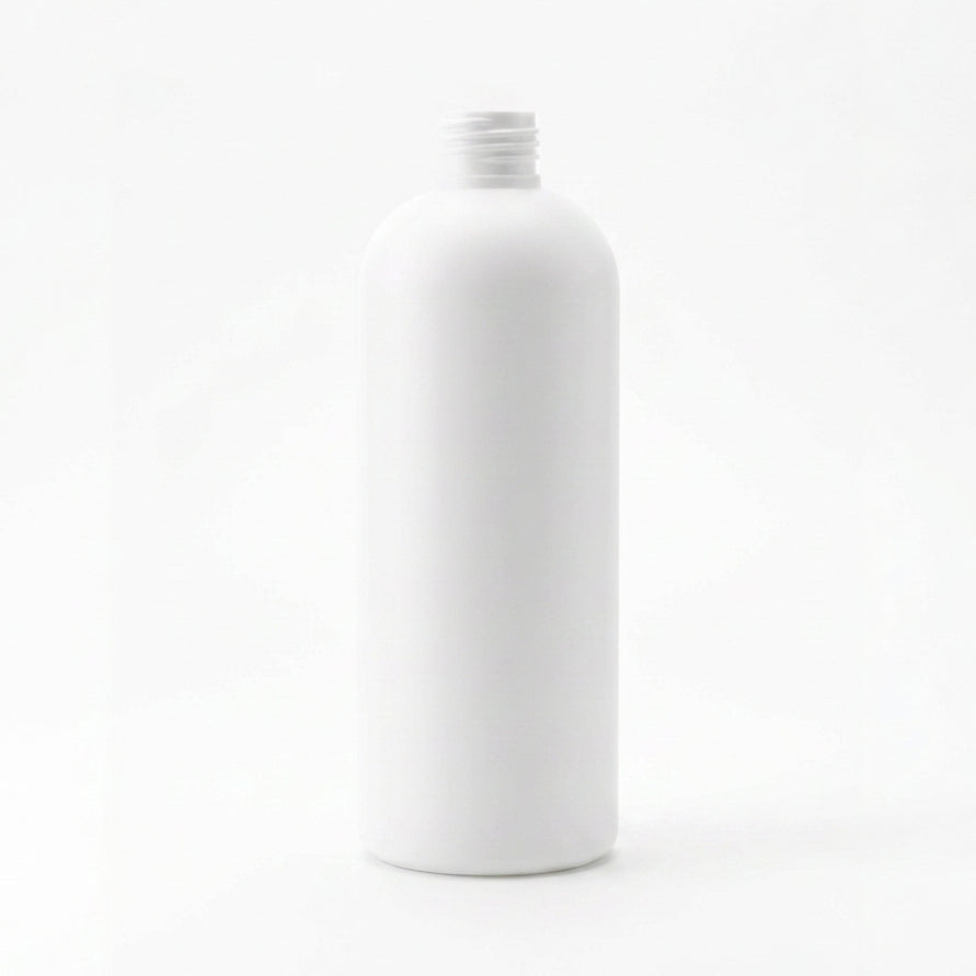 1L white bottle on white background