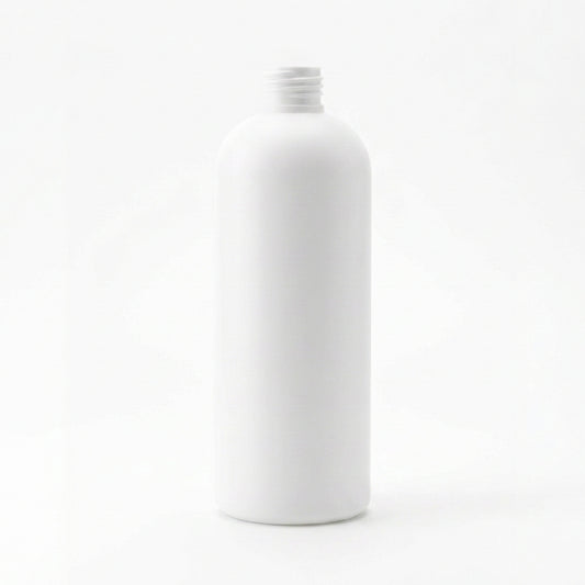 1L white bottle on white background