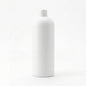 1L white bottle on white background