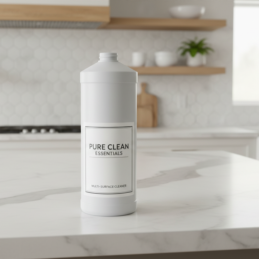 1LT HDPE White Cylinder Bottle 28/400 | SKU: BSB-128