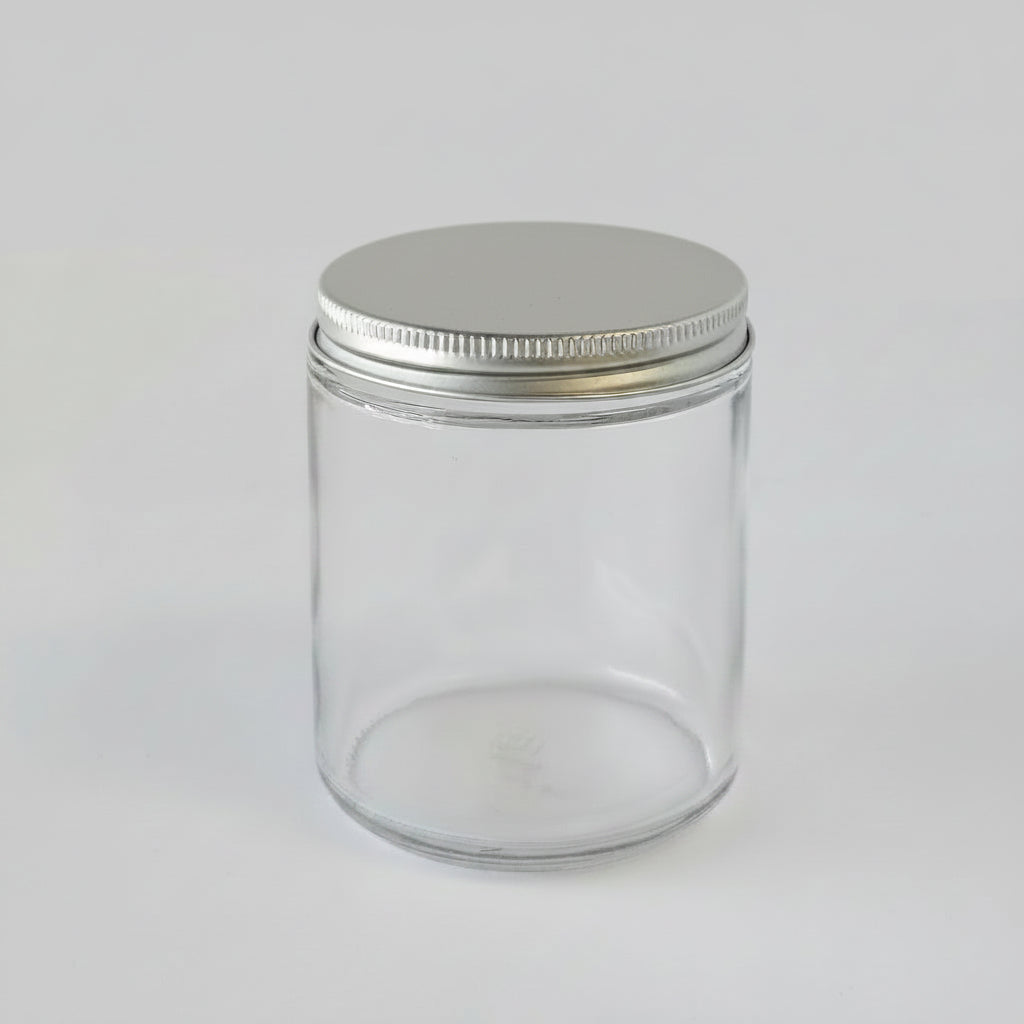 Bocal en verre transparent de 8 oz 70/400 SKU:BSJ-036